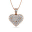 Diamond 3 Ct.Tw. Cluster Heart Pendant in 10K Rose Gold - Larson Jewelers