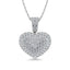 Diamond 2 Ct.Tw. Cluster Heart Pendant in 10K White Gold - Larson Jewelers