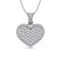 Diamond 3 Ct.Tw. Cluster Heart Pendant in 10K White Gold - Larson Jewelers