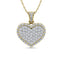 Diamond 2 Ct.Tw. Cluster Heart Pendant in 10K Yellow Gold - Larson Jewelers