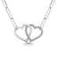 Diamond 1/20 Ct.Tw. Double Heart Pendant in Silver - Larson Jewelers