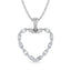 Diamond 1/3 Ct.Tw. Heart Pendant in 10K White Gold - Larson Jewelers