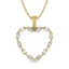 Diamond 1/3 Ct.Tw. Heart Pendant in 10K Yellow Gold - Larson Jewelers