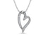 Diamond 1/6 Ct.Tw. Heart Pendant in 10K White Gold - Larson Jewelers