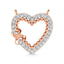 14K Rose Gold Diamond 1/5 Ct.Tw. Heart Necklace - Larson Jewelers