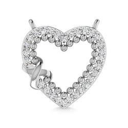 14K White Gold Diamond 1/5 Ct.Tw. Heart Necklace - Larson Jewelers