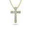 14K Yellow Gold Diamond 1/8 Ct.Tw. Cross Pendant