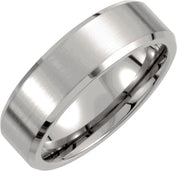 Titanium 7mm Beveled-Edge Band with Satin Finish