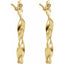 14K Yellow Twisted 20 mm Hoop Earrings