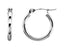 14K White Tube 15mm Hoop Earrings