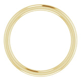 14K Yellow Band for 5.2 mm Round Ring