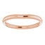 14K Rose Band for 5.2 mm Round Ring