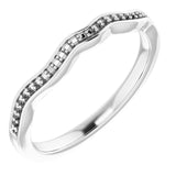 Sterling Silver Band Mounting for 6 mm Round Ring