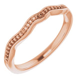 18K Rose Band Mounting for 6 mm Round Ring