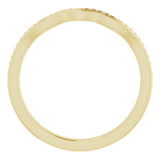 14K Yellow Band Mounting for 6 mm Round Ring