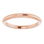 14K Rose Band for 6 mm Round Ring