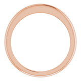 18K Rose Band for 6 mm Round Ring