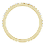 18K Yellow Band Mounting for 7 mm Cushion Ring