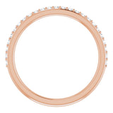 18K Rose Band Mounting for 7 mm Cushion Ring