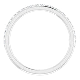 18K White Band Mounting for 7 mm Cushion Ring