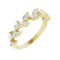 14K Yellow 5/8 CTW Natural Diamond Anniversary Band