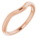 18K Rose Band for 6 mm Round Ring