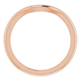 18K Rose Band for 6 mm Round Ring