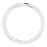 14K White Band for 6 mm Round Ring