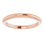 14K Rose Band for 5.2 mm Round Ring