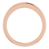 18K Rose Band for 5.2 mm Round Ring