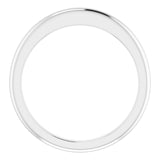 14K White Band for 5.2 mm Round Ring