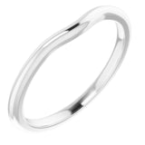 18K White Band for 6x4 mm Oval Ring