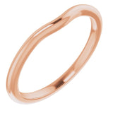 14K Rose Band for 6x4 mm Oval Ring