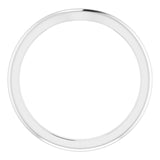 18K White Band for 6x4 mm Oval Ring