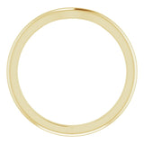 14K Yellow Band for 6x4 mm Oval Ring