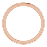 18K Rose Band for 6x4 mm Oval Ring