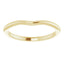 18K Yellow Band for 6x4 mm Oval Ring