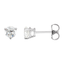 14K White Gold 3-Prong Solitaire Basket Studs with Lab Grown Diamond