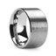 Music Code Engraved Flat Pipe Cut Tungsten Ring Brushed - 6mm - 12mm