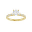 AMELIA 14K Yellow Gold Round Lab Grown Diamond French-Set Engagement Ring