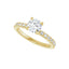 AMELIA 14K Yellow Gold Round Lab Grown Diamond French-Set Engagement Ring