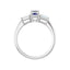 VIVIAN 14K White Gold Emerald Cut Lab Grown Diamond Engagement Ring