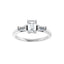 VIVIAN 14K White Gold Emerald Cut Lab Grown Diamond Engagement Ring