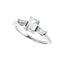 VIVIAN 14K White Gold Emerald Cut Lab Grown Diamond Engagement Ring