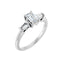 VIVIAN 14K White Gold Emerald Cut Lab Grown Diamond Engagement Ring