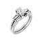 VIVIAN 14K White Gold Emerald Cut Lab Grown Diamond Engagement Ring