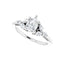 HAILEY 14K White Gold Pear Cut Lab Grown Diamond Engagement Ring