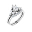 HAILEY 14K White Gold Pear Cut Lab Grown Diamond Engagement Ring