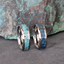 CALYPSO Tungsten Beveled Wedding Band with Chrysocolla Inlay - 8mm