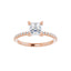 SADIE 14K Rose Gold Square Princess Cut Lab Grown Diamond Engagement Ring